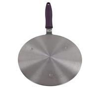 Naroote Plaque D'adaptation à Induction en Acier Inoxydable, Diffuseur de Chaleur Durable pour Cuisinières à Gaz et électriques avec Poignée Violette (22#)