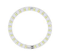 Naroote Plaque Lumineuse Annulaire LED Haute luminosité avec Alimentation USB pour éclairage Quotidien, Panneau Lumineux Circulaire en Aluminium de 9,1 Cm pour Selfie, Lampe de Table, 50 Perles SMD