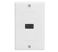 Naroote Plaque Murale D'interface Multimédia Haute Définition Haute Résolution 4K Pass Through sans Soudure pour Cinéma Maison ABS Blanc Taille 2,8 X 4,5 Pouces