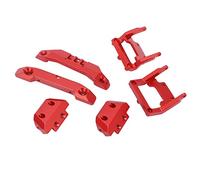 Naroote Plaques DE Pare-Chocs RC, RC 1/18 Plaque DE Pare-Chocs Set DE Arrière 1/18 Remplacement du Aluminium Alliage DE Mise à Niveau Arrière DE Mise à Niveau pour Latrax Teton / (Rouge)