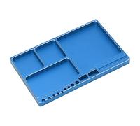 Naroote Plateau à Vis Magnétique en Alliage D'Aluminium, Taille Portable à Absorption Magnétique pour la Réparation RC, adapté à la Trousse à Outils RC, Couleur Aluminium (Blue)