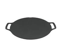 Naroote Poêle à Gril Coréenne Antiadhésive en Alliage D'aluminium moulé, Plaque de Barbecue Ronde à Double Poignée pour la Cuisine Quotidienne à la Maison (33 cm)