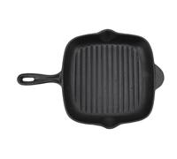 Naroote Poêle à Gril, Poêle à Gril en Fonte Résistante à la Casse, Crêtes Parallèles pour la Panique pour la Maison pour le Restaurant (28CM)