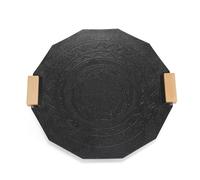 Naroote Poêle à Griller Coréenne, Poêle à Griller en Pierre Médicale Antiadhésive, Plaque à Pizza Portable, Plaque de Barbecue Multifonctionnelle pour Induction, Cuisinière à Gaz, Table de Cuisson