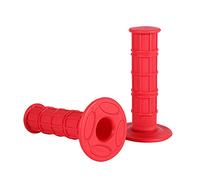 Naroote Poignées Durables en Silicone de 22mm, Installation Facile pour Guidon de Moto, Look élégant pour les Cyclistes (rouge)