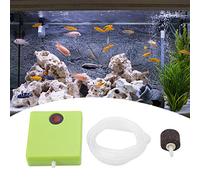 Naroote Pompe à Air Compacte Portable pour Aquarium avec Pierre à Air pour L'oxygénation des Aquariums, Coque en ABS Vert, 2,76 X 2,52 X 0,79 Pouces, capacité de 80 à 100 L pour Les Amateurs de Pêche