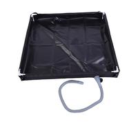 Naroote Portable Shower Tray, Water Resistant PVC Design (BLACK)