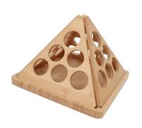 Naroote Porte-capsules de café en Bois, Support Rotatif Triangulaire avec Base Stable, Conception Anti-basculement pour 24 Dosettes de café, Organisateur de Stockage