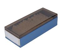 Naroote Porte-Cartes de Visite avec capacité Extensible, Organiseur Transparent pour Cartes D'indexation, Peut Contenir 800 de Visite pour Bureau, Fer, Matière Plastique (BLUE)