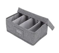 Naroote Porte-Cartes D'indexation, Boîte de Rangement pour Organisateur de Cartes D'indexation en PP avec 4 Séparateurs Amovibles et Couvercle Anti-poussière, pour Flash, Bureau,