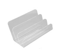 Naroote Porte-magazine en Acrylique, Organisateur de Bureau Acrylique Organisateur Transparent en Vertical Fichier avec 3 Compartiments de Messagerie de Courrier pour l'école de Bureau