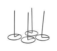 Naroote Porte-reçus, 4 Pièces en Fer Noir avec Base Stable et Conception Amovible, Couvercle de Protection en Caoutchouc, Idéal pour la Maison, l'école, la Cuisine, le Restaurant et l'hôtel