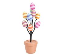 Naroote Pot de Plante Décoratif œuf de Pâques, Hauteur 27 Cm (Stripe | Design coloré, mousse et matière plastique, idéal pour plantes d\'intérieur, déco festive