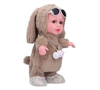 Naroote Poupée bébé Chantante et Dansante électrique pour Une éducation Interactive avec des Vêtements Mignons et Une Bouteille de Lait pour Les Enfants de 3 Ans et Plus, Poupée Musicale en Peluche