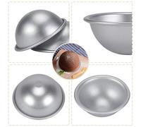 Naroote Poux de Gâteau en Dôme, 8 Cm Moule de Gâteau à Balle Moule de en Aluminium Hémisphère Cake Pan Bikini Poudding Pudding Football Cake Pan de Boulangerie