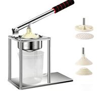 Naroote Presse-agrumes Manuel, Presse-agrumes Portatif en Acier Inoxydable pour Citron, Orange, Pamplemousse, avec Poignée en Silicone Antidérapante, Idéal pour Faire de la Confiture, Broyer les Noix