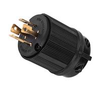 Naroote Prise D'alimentation Mâle à 4 Bornes US Twist Lock pour une Installation Rapide Prise de Verrouillage 125 V/250 V 20 A pour Générateur avec Boîtier Résistant aux Produits Chimiques