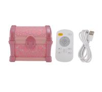 Naroote Projecteur Northern Lights, Lampe Fluide en Forme de Coffre au Trésor avec Haut-Parleur Bluetooth, Bruit Blanc, Télécommande, Extinction Automatique, pour Fête à la Maison (Pink)