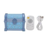 Naroote Projecteur Northern Lights, Lampe Fluide en Forme de Coffre au Trésor avec Haut-Parleur Bluetooth, Bruit Blanc, Télécommande, Extinction Automatique, pour Fête à la Maison (Blue)