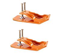 Naroote Protecteur de Godet de Tracteur, 2 Pièces, Protection de Bord de Neige Orange avec écrous et Boulons de Verrouillage Hexagonaux, pour le Déneigement, L'épandage de Gravier et le