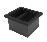 Naroote PTFE Steel Knock Box Square Bottomless Black Rubber Residue Box