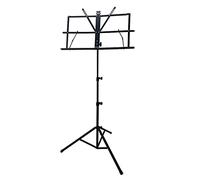 Naroote Pupitre de Musique, Podium de Sol Réglable Portable, Support de Partition Pliable avec Barre de Partition de Pression, Idéal pour les Guitaristes et Accessoires d'instruments, Noir