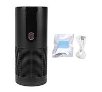 Naroote Purificateur D'air, Purificateur Portable Silencieux avec Affichage Numérique, Technologie à Double Canal et Sortie D'air 360 °, pour Chambre à Coucher, Voiture (BLACK)