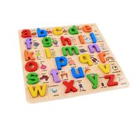 Naroote Puzzle Alphabet en Bois, Tableau à Lettres éducatif pour Enfants, Jeu d'apprentissage ABC pour Les Tout-Petits, Matériel en Bois pour la Maison et la Maternelle (Tableau des Lettres