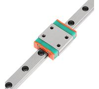 Naroote Rail Coulissant Linéaire Miniature de Haute Précision pour L'automatisation avec Bloc en Acier Solide, Longueur 500 Mm (200mm)