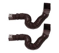Naroote Rallonge de Gouttière, Conception Flexible, 2 Tuyaux Souples, Transfert d'eau pour Systèmes de Drainage de Toit, Matériau ABS, 4 Pièces (Brown)
