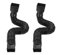 Naroote Rallonge de Gouttière, Conception Flexible, 2 Tuyaux Souples, Transfert d'eau pour Systèmes de Drainage de Toit, Matériau ABS, 4 Pièces (Black)