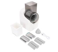 Naroote Râpe à Légumes électrique, Râpe à Fromage électrique Rechargeable avec Lame en Acier Inoxydable et Conception Amovible, Machine Salade Automatique pour Carottes Concombres