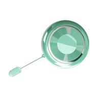 Naroote Récipient à Médicaments, 4 Compartiments, Couvercle Coulissant, Boîte Séparée pour Médicaments, Grande capacité, Rond Portable pour l'extérieur (GREEN)