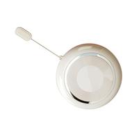 Naroote Récipient à Médicaments, 4 Compartiments, Couvercle Coulissant, Boîte Séparée pour Médicaments, Grande capacité, Rond Portable pour l'extérieur (Café)