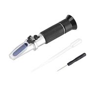 Naroote Réfractomètre Brix Professionnel, Testeur Précis de Sucre pour la Bière, les Jus de Fruits et le Vin, Noir, Plage 0~32%