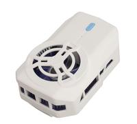 Naroote Refroidisseur de Téléphone à Semi-conducteur avec Clip D'amortissement Réglable pour Smartphones de 6 à 8 Cm ABS et Porcelaine Glacée (Perle Blanche)