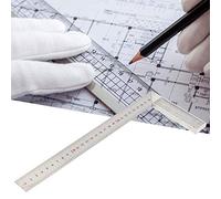 Naroote Règle à Bord Droit à 90 Degrés en Alliage D'aluminium pour la Mesure du Travail du Bois, Règle à Bord Droit de 30 Cm/11,8 Pouces pour les Menuisiers (Standard)