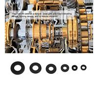 Naroote Renvers de Nylon, 500pcs M2-M6 Nylon Flat-Washeker Laveuses Simples Assortiment Assortiment Laveuses en Caoutchouc avec Boîte (Black)