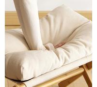 Naroote Repose-Pieds rembourré et Pliable avec Pieds en X pour Le Salon et Le Bureau, Repose- Doux pour la Détente, Coussin en Velours Flocon de Neige Inclus (Beige)