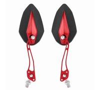 Naroote Rétroviseur de Moto Universel élégant de 8 Mm 10 Mm avec Ajustement pour une Vision Ultra Claire pour les Motocyclistes Accrocheurs (rouge)