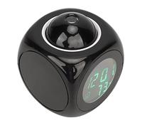 Naroote Réveil Numérique à Projection LED, Affichage Clair de L'heure, pour Chambre à Coucher, Utilisation au Bureau, Câble USB Noir
