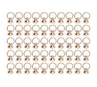 Naroote Rivet à Tête Ronde, Galvanoplastie 50 Ensembles 10x9mm Rivet à Anneau de Traction Polyvalent en Alliage de Zinc Exquis avec Vis en Fer de 5,5 Mm pour Chaussures Vêtements (GOLD)