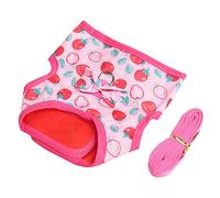 Naroote Robe Harnais Lapin Rose Fraise, Vêtements Confortables avec Laisse pour Petits Animaux de Compagnie, Fêtes d'halloween (L)