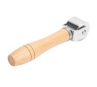 Naroote Rouleau de Bord de Presse en Cuir pour L'artisanat de Compactage, Manche en Bois Ergonomique, Idéal pour le Travail du Cuir, 1 Pièce (Acier 45#, bois 3)