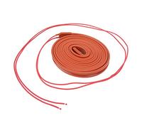 Naroote Ruban Chauffant en Silicone, Ceinture Chauffante Flexible et étanche 120W pour Compresseur D'air et Tuyaux 15x3000mm (DC24V)