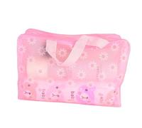 Naroote Sac à Cosmétiques étanche, Pochette de Maquillage Transparente, Durable pour Les Articles de Toilette de Voyage, Fournitures de Bain, PVC 20x16x9cm (Pink)