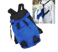 Naroote Sac à Dos de Transport pour Animaux Compagnie, Jambes Extérieures, Respirant, Support Ergonomique, Base Sécurisée Facile à Installer Transport pour Chat Doux et Portable (Bleu foncé)