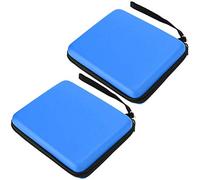 Naroote Sac de Rangement Rigide de Protection EVA Durable, 2 Pièces, pour Consoles de Jeux 2DS, étui Portable Résistant aux Chocs et à la Poussière pour Les Joueurs, Rose/Rouge/Bleu/Noir (Blue)