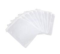 Naroote Sacs Filtrants en Nylon pour Aquarium avec Fermeture éclair pour la Filtration, 10 Grands Sacs en pour Anneaux en Céramique de Charbon Actif, Accessoires de Filtre pour Aquarium