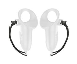 Naroote Sangle Anti-perte de Haute qualité pour Contrôleur 3, Housse de Poignée Réglable pour un Confort amélioré Pendant les Jeux VR, Couleurs Noir et Blanc (WHITE)